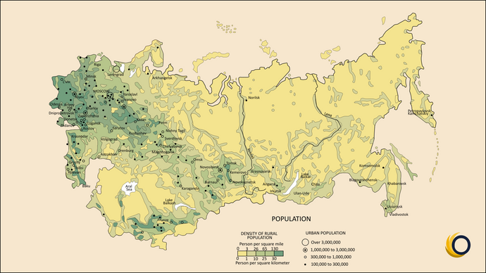 The Political Map of Soviet Union: Density of Rural Population - A Fascinating Insight into Soviet History