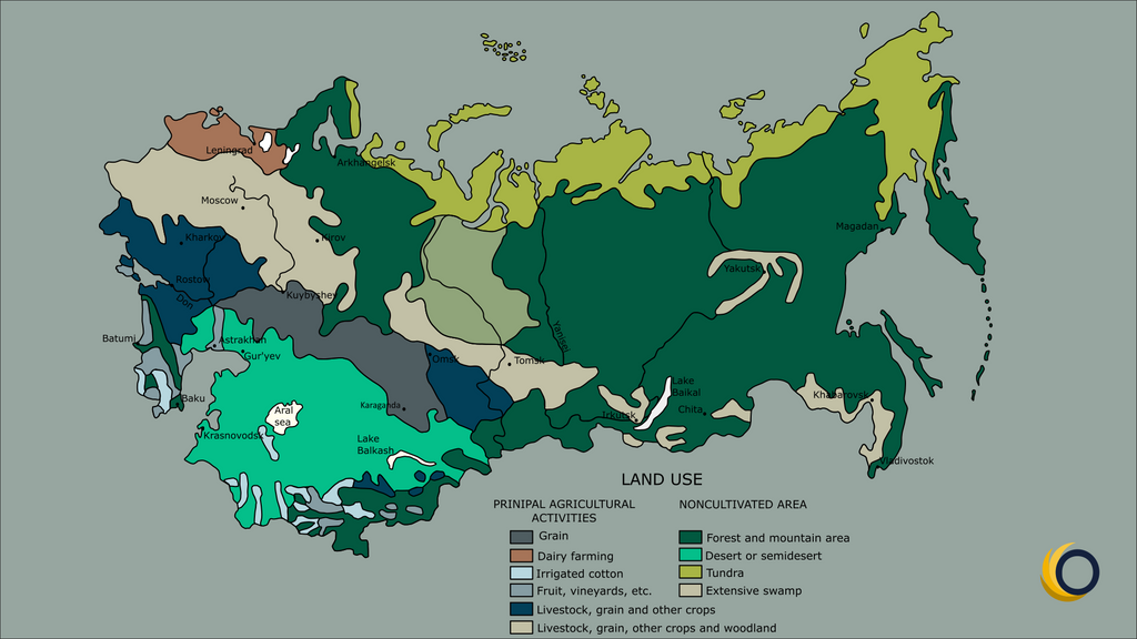 1969 Soviet Union Land Use Map