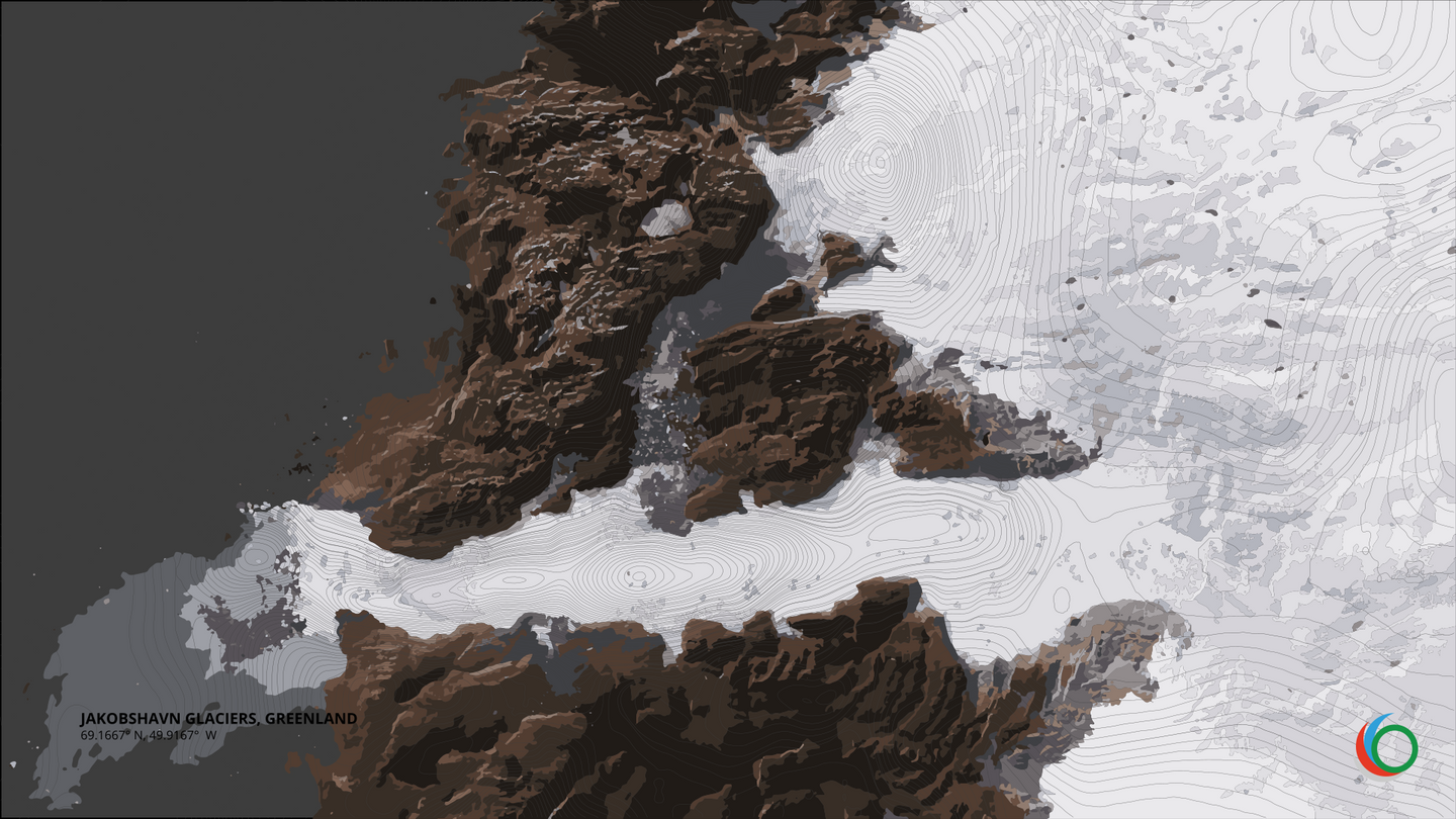 Jakobshavn Map Glacier, Greenland
